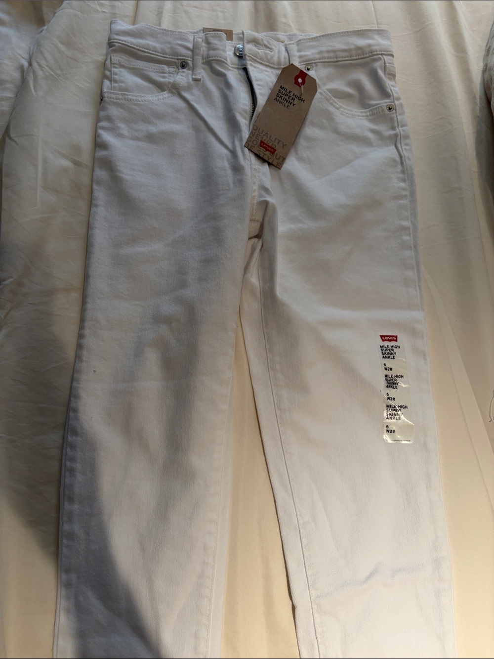 Levi's White Slim Straight Jeans